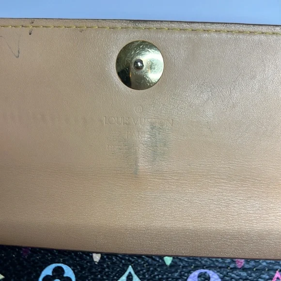 Louis Vuitton Black Multicolor Mini Monogram Sarah Wallet - Picture 8 of 16